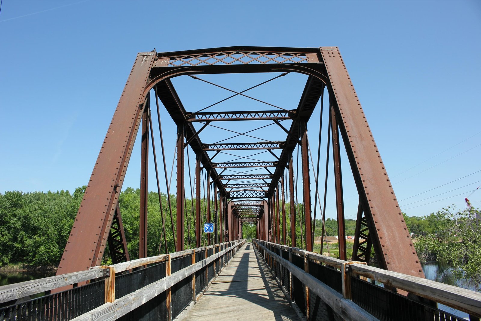Looking north into span #2
